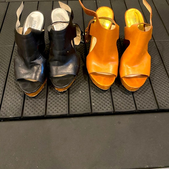 Two pairs of Michael Kors size 8 wedges - Picture 1 of 3
